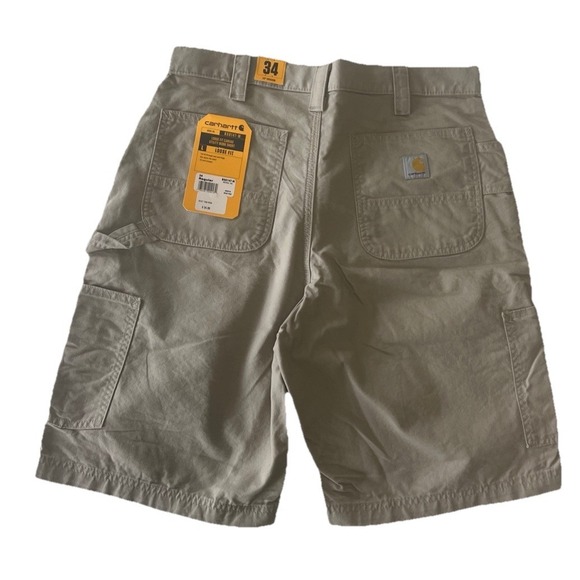 Carhartt Other - Carhartt 34 Regular Tan Khaki Shorts BS0147-M Loose Fit Utility Cargo NWT